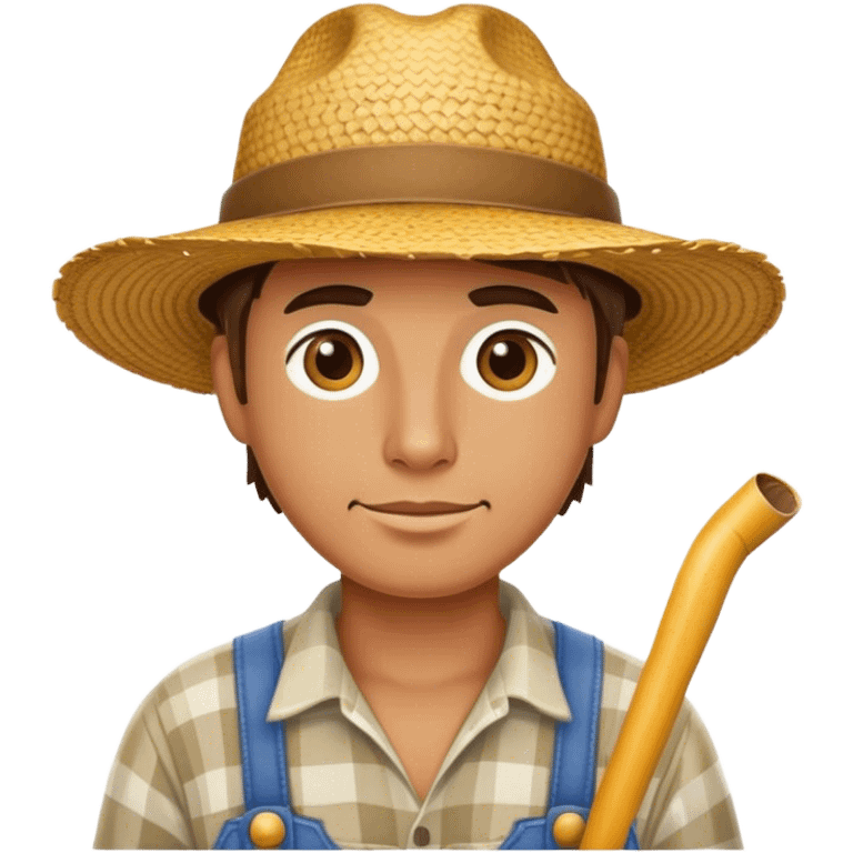 farmer with a straw hat emoji