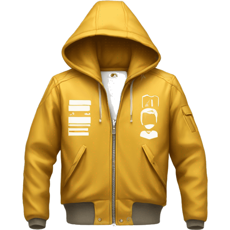 Golden Jacket with AWS logo printed emoji