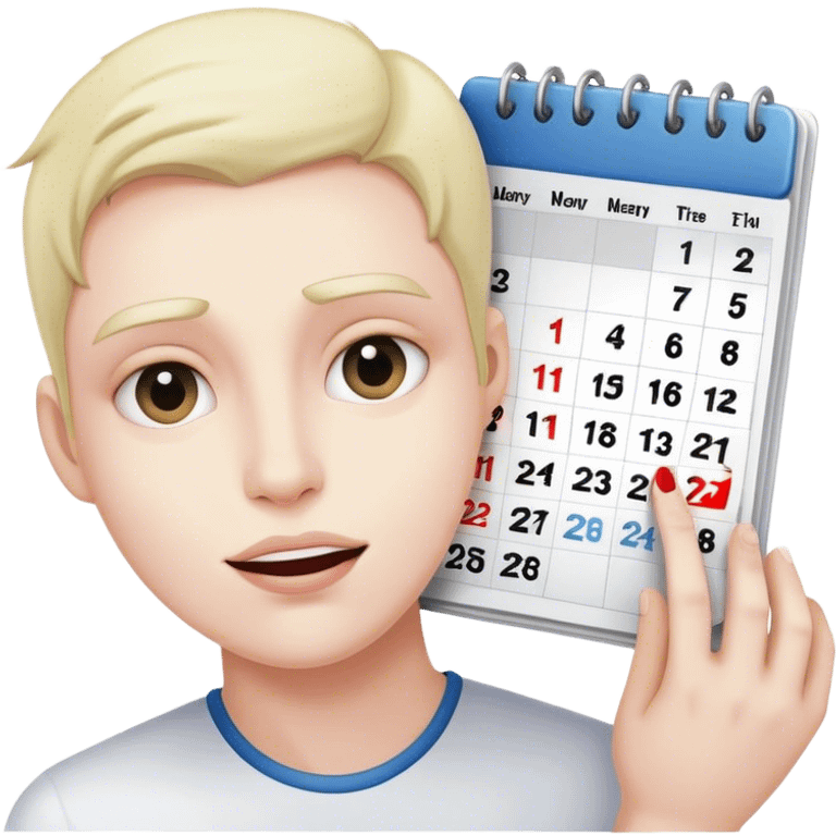 Flipping the calendar of January. emoji