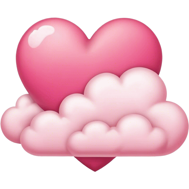 pink heart + cloud emoji