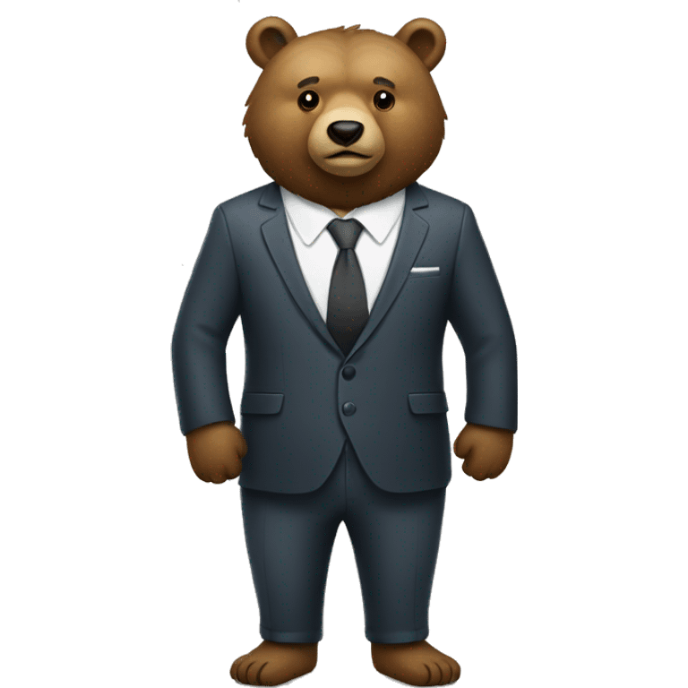 Bear wearing a suit emoji