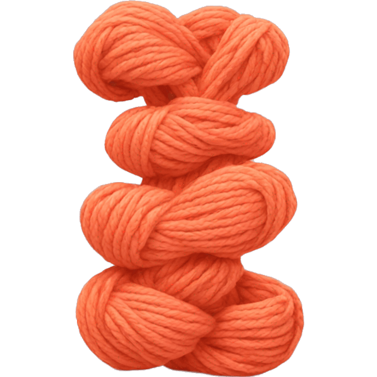 orange yarn emoji into pink emoji