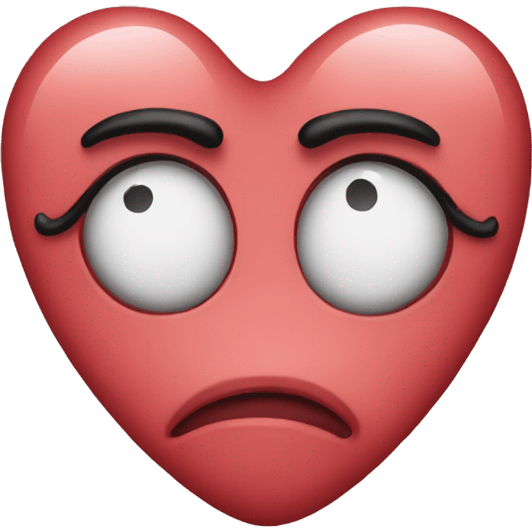 kiss emoji but the heart is heartbroken emoji