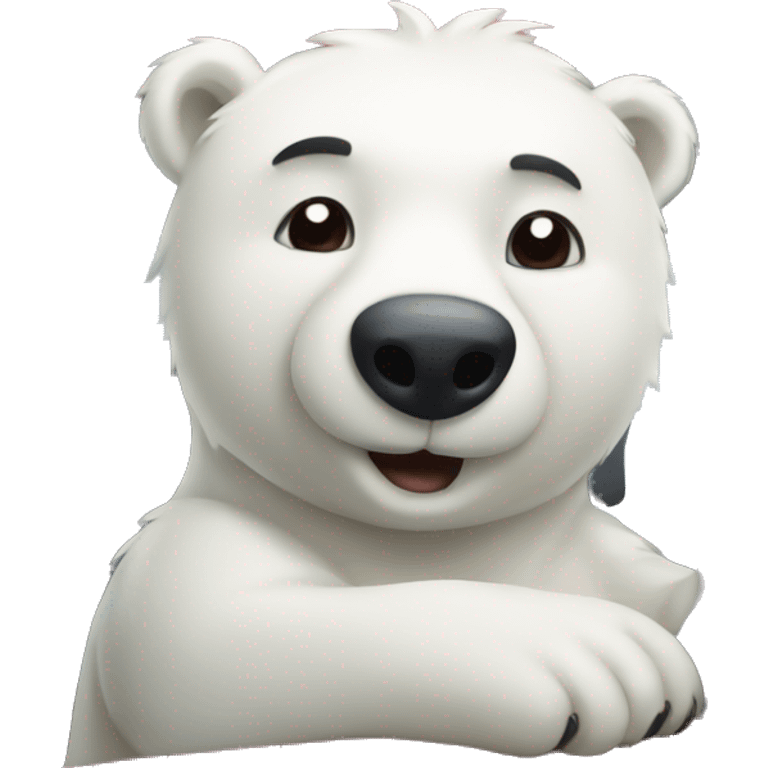 polar bear in a car emoji