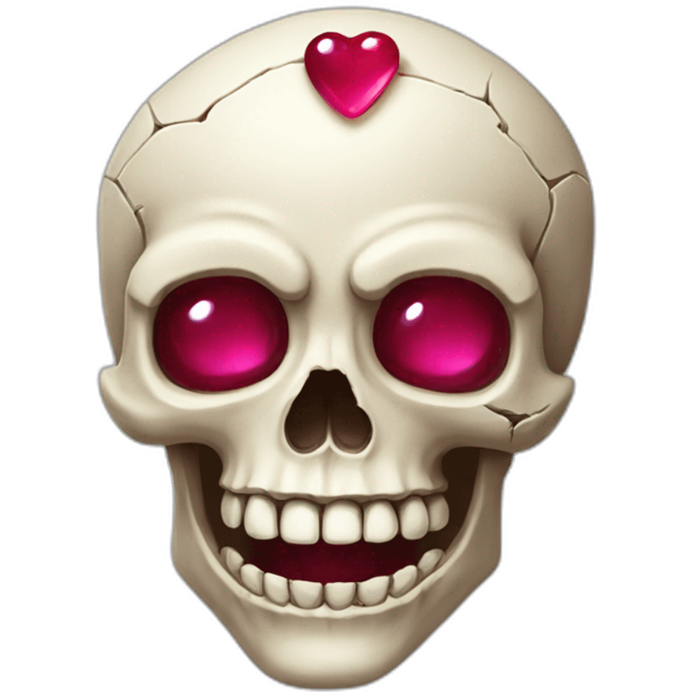 skull with ruby teeth emoji