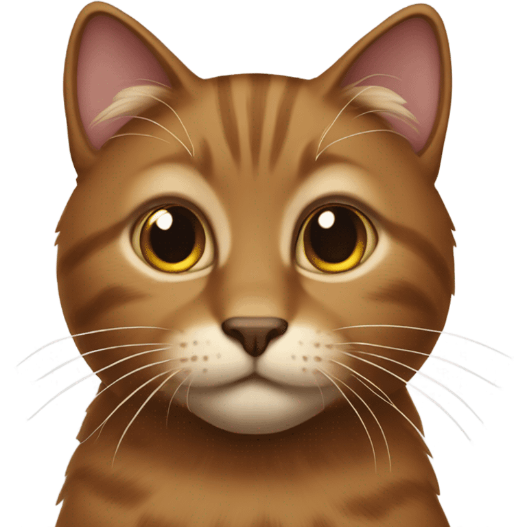 Brown mid quality cat emoji