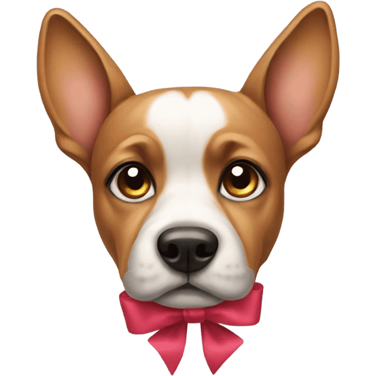 Dog with bows emoji