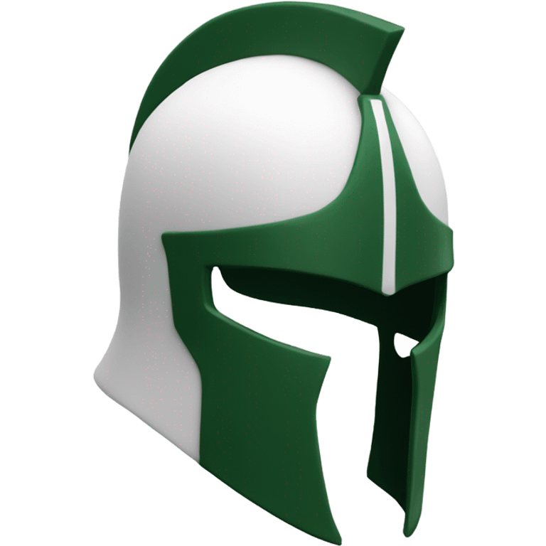 Green and white spartan emoji