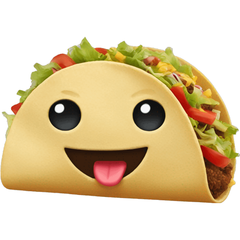 Taco with face emoji