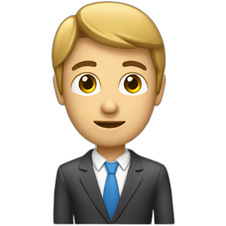 Persona analizando sus finanzas personales emoji