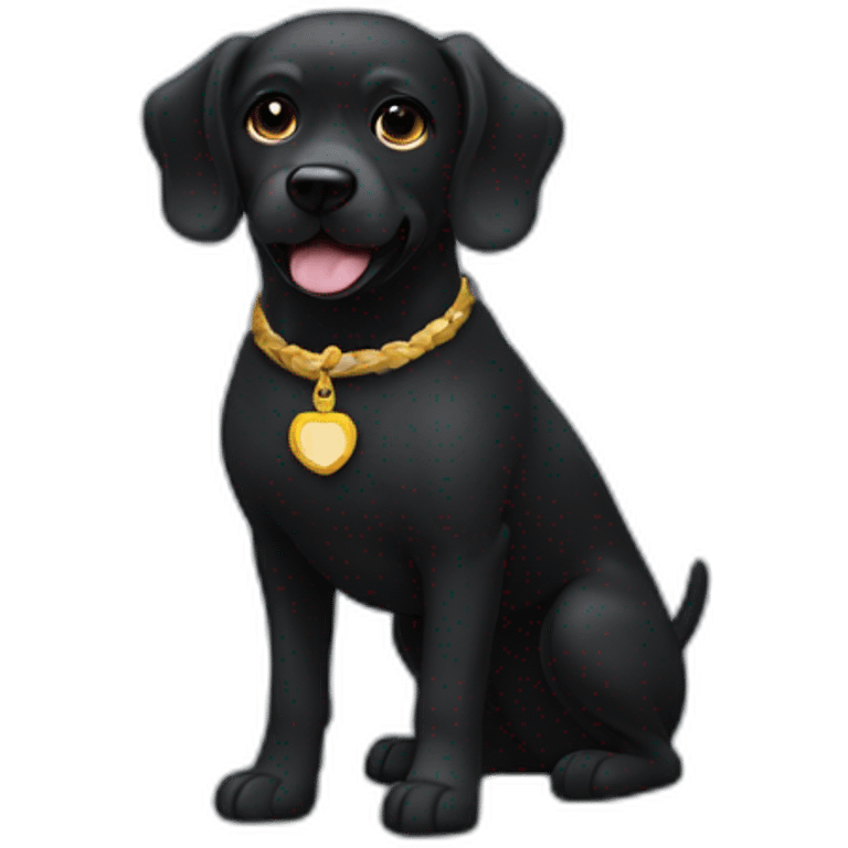 black-bolonka-dog-with-gloriole emoji