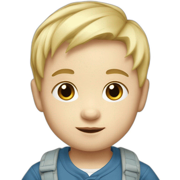 baby boy with blond hair5 and white skin full length emoji