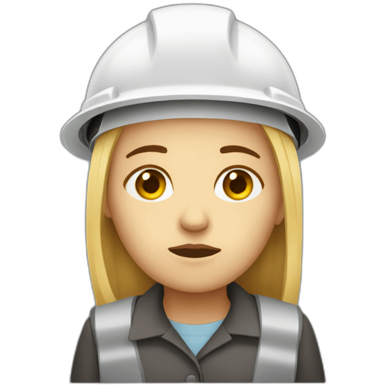 Sad Exhausted female architect emoji