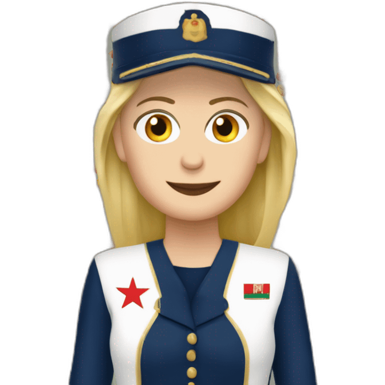 Marine Lepen avec un maillot du maroc  emoji