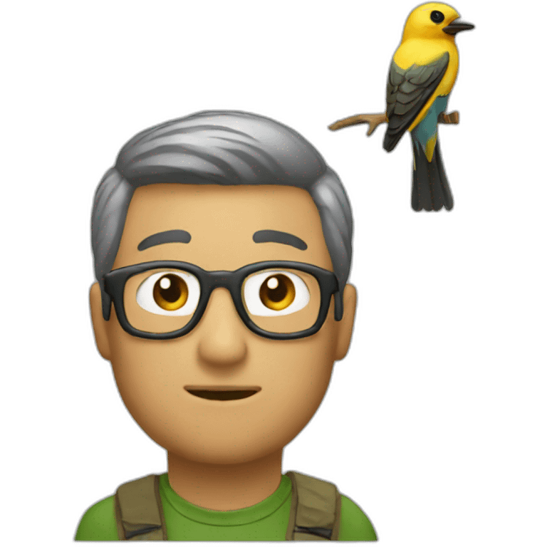 Birding man emoji