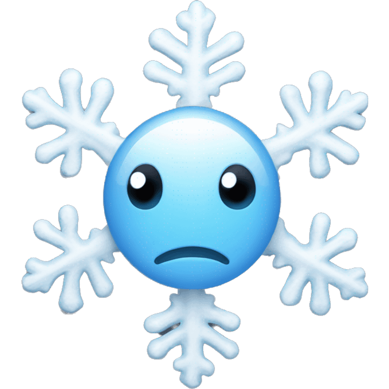 Melting snowflake emoji