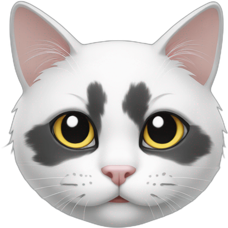 White and black cat emoji