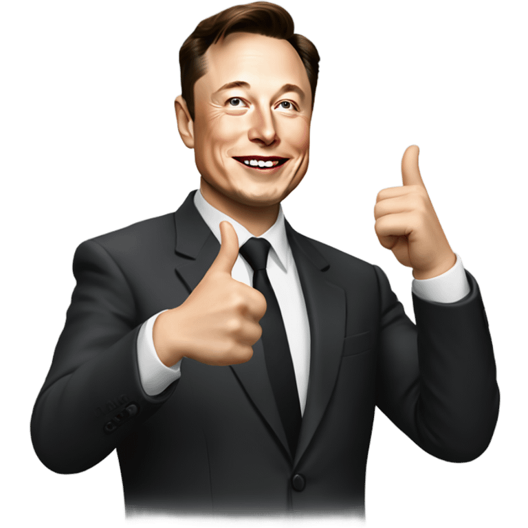 elon musk giving a thumbs up emoji