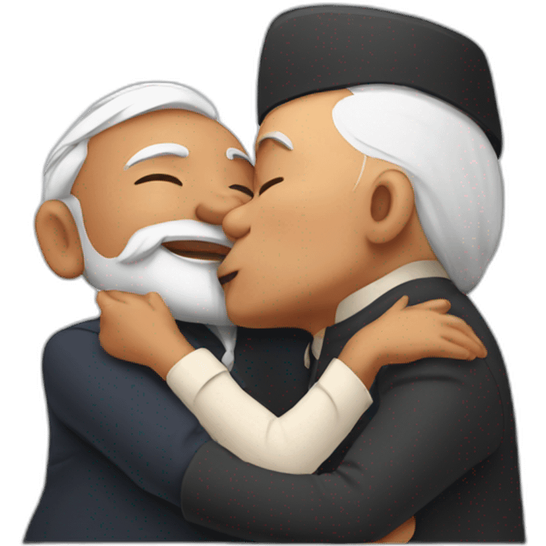 kissing modi emoji