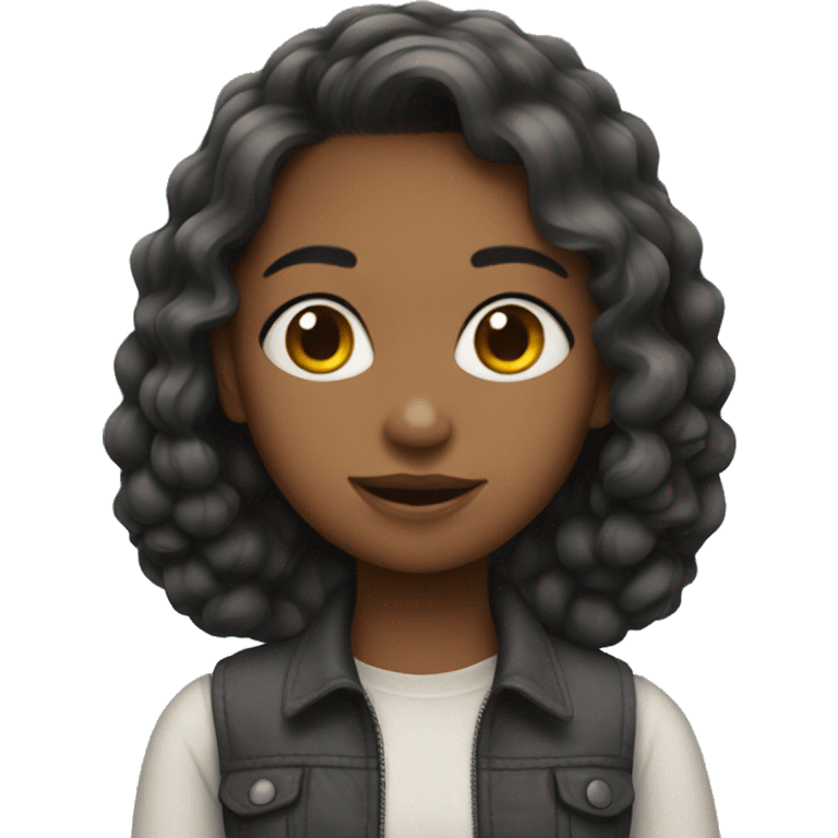 A girl with pop and ber  emoji