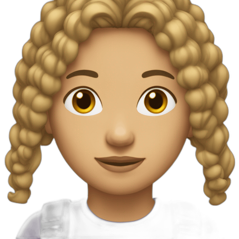 Mujer de 31 años y 88kg pelo castaño claro emoji