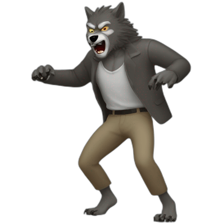 wolfman doing thriller dance emoji