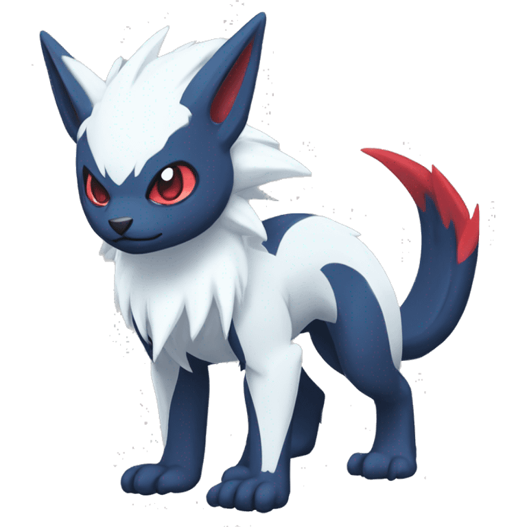 Cool Edgy Nargacuga-Absol-Zangoose-Sneasel-Quilava with a collar on, full body emoji