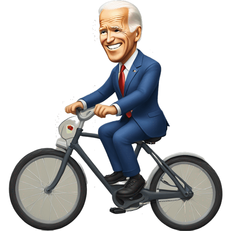 Biden sur un vélo  emoji