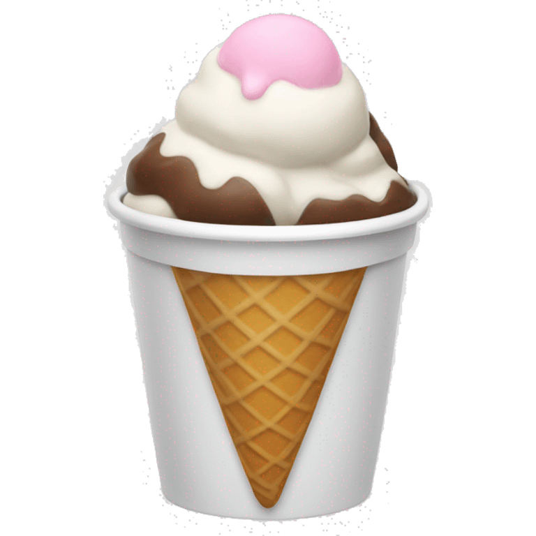 Ice cream in a white cup emoji