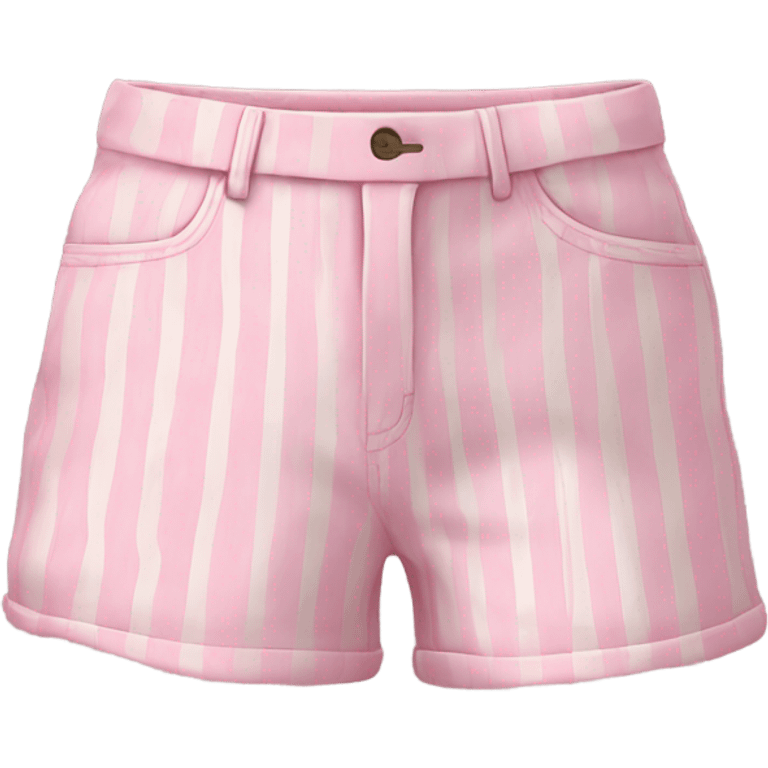 realistic light pink pin striped shorts emoji