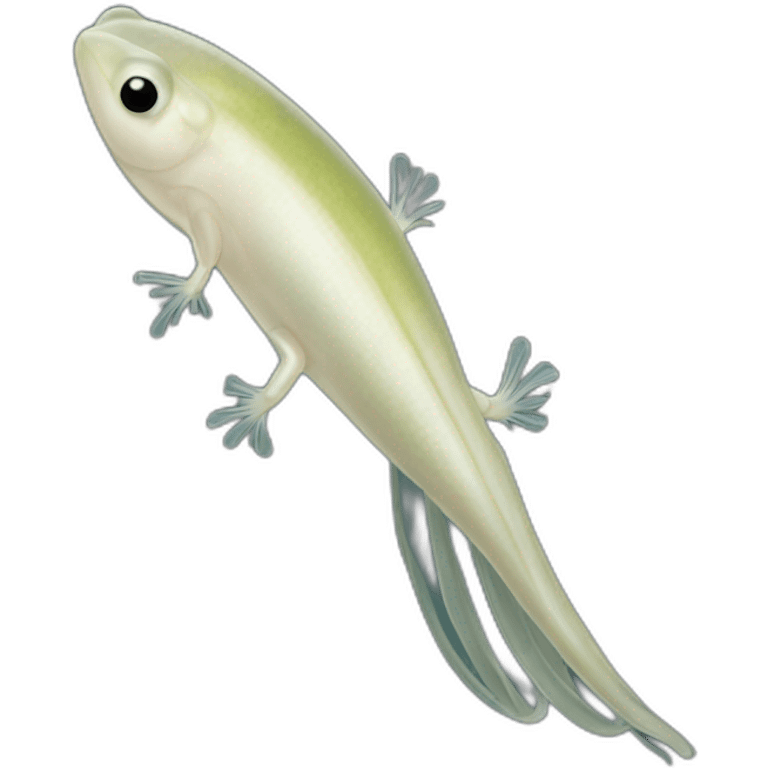 white long tail tadpole  emoji