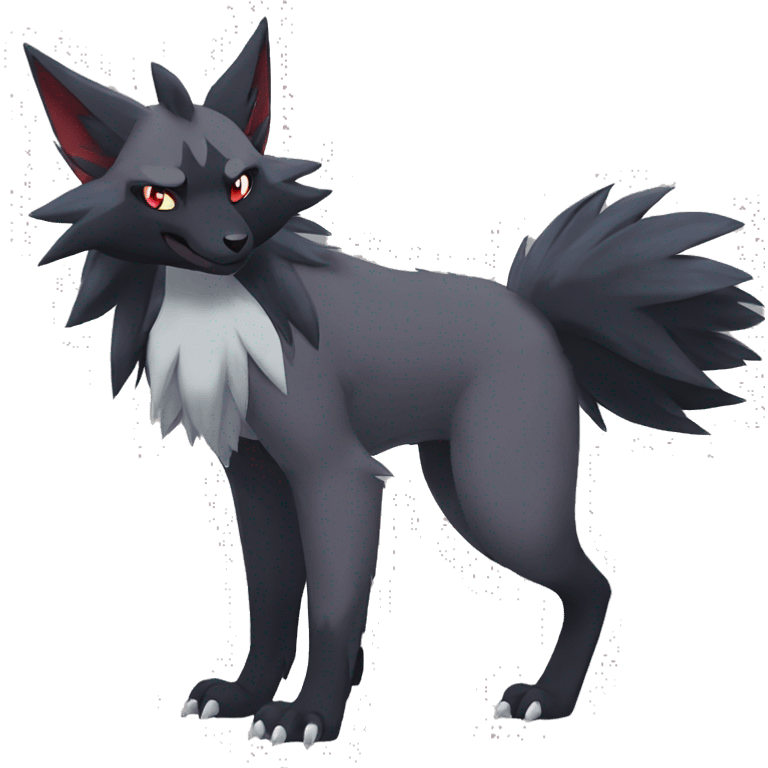 Zoroark-Mightyena-Zorua full body emoji