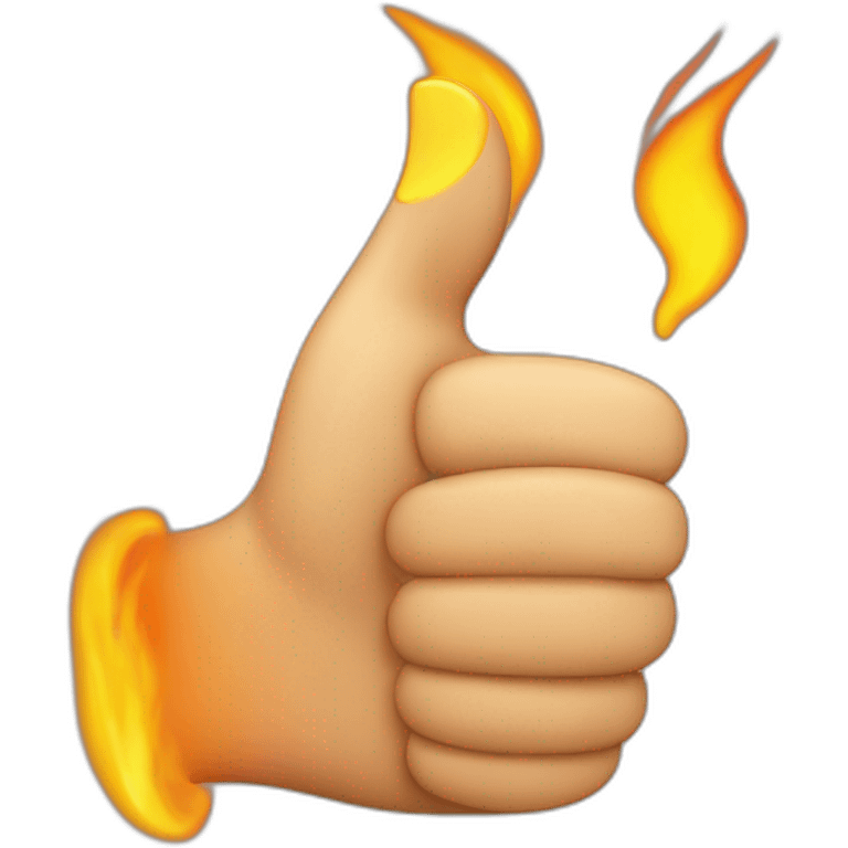 thumb-up-in-fire-side emoji