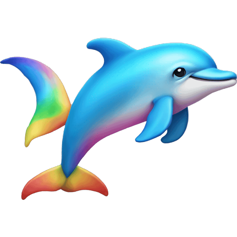 Rainbow Dolphin Full Body emoji