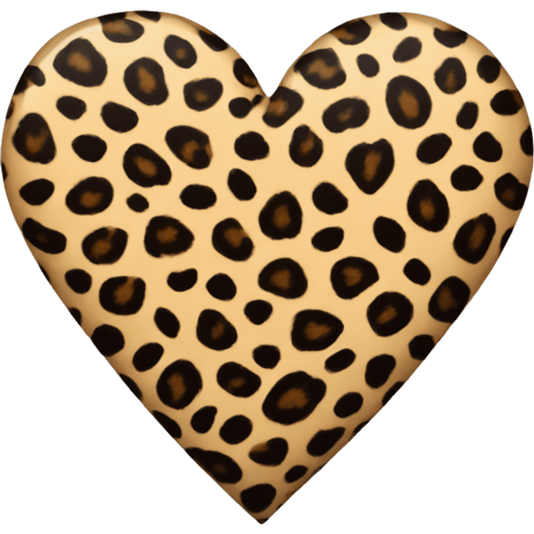 Leopard print heart emoji