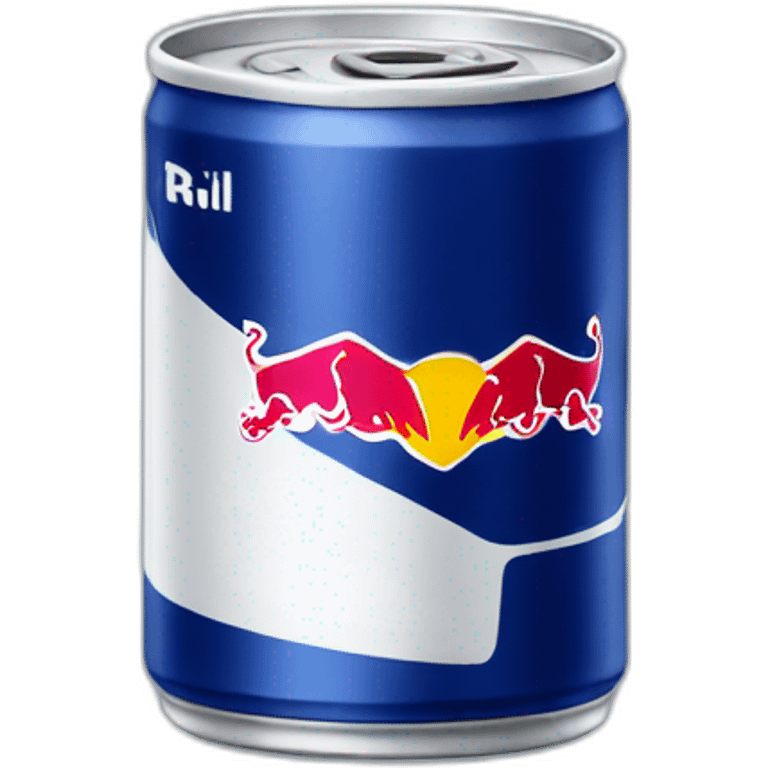 Red bull can blue and white emoji