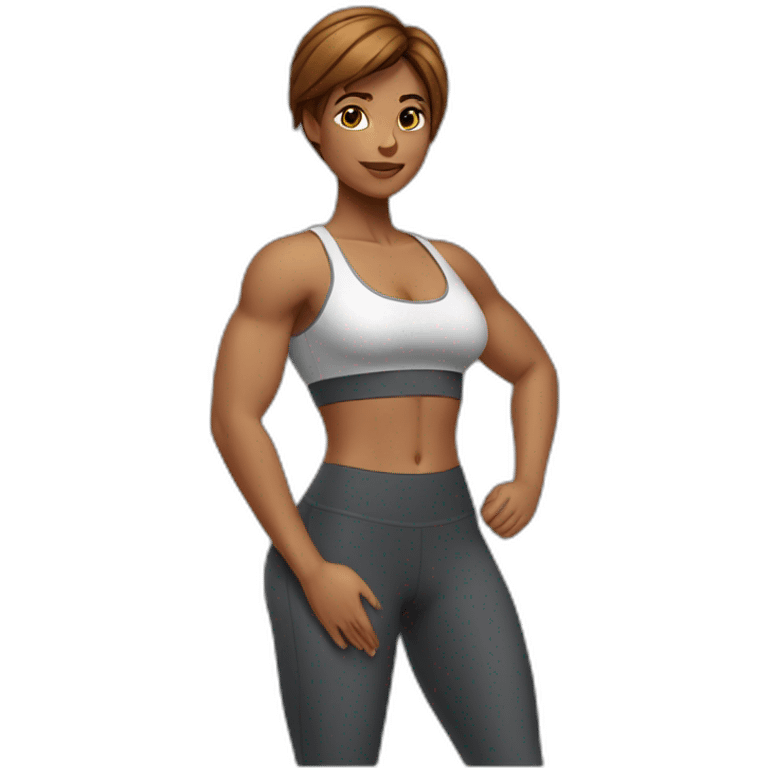 woman do musculation body emoji