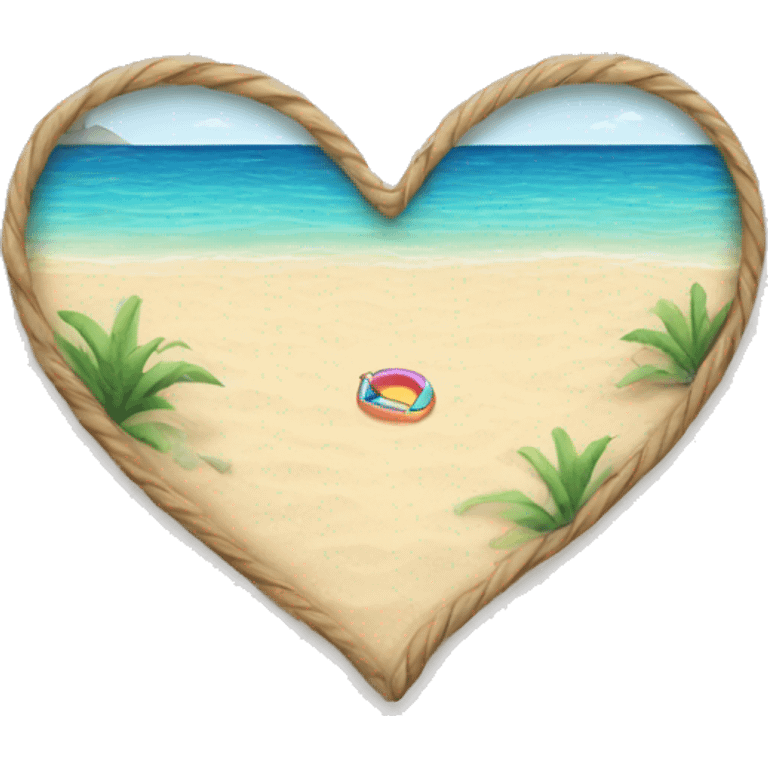 Beach heart emoji