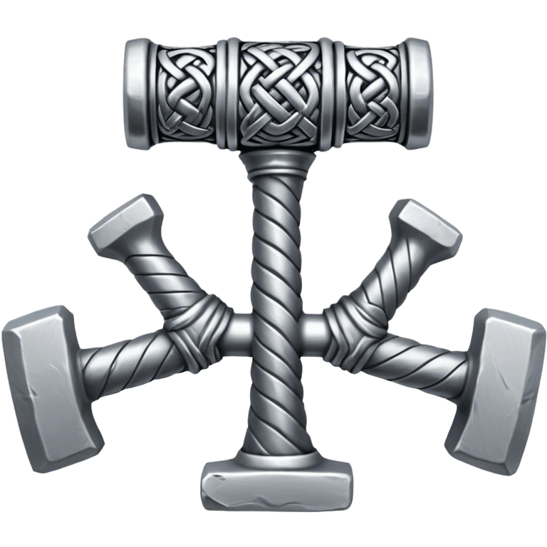 Thor hammer with nordic knots from Skane Sweden emoji