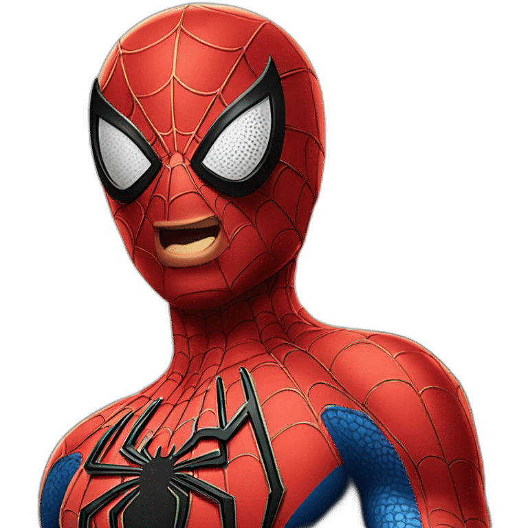 spiderman winking emoji