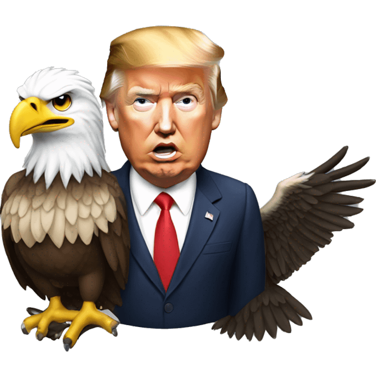 Donald trump with an eagle emoji