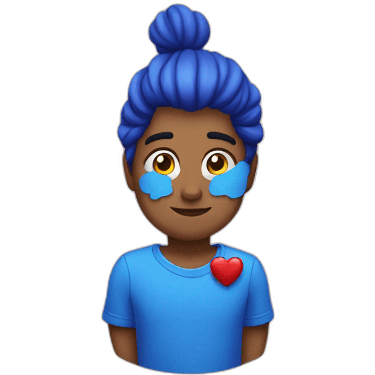 Emoji con corazón azul emoji