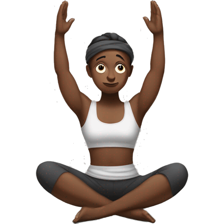 A worrier who is doing yoga emoji