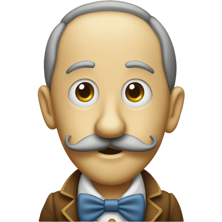 Pinocchio puppet with a long nose and mustache emoji