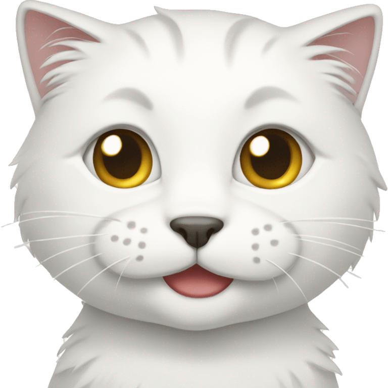 White kitty  emoji