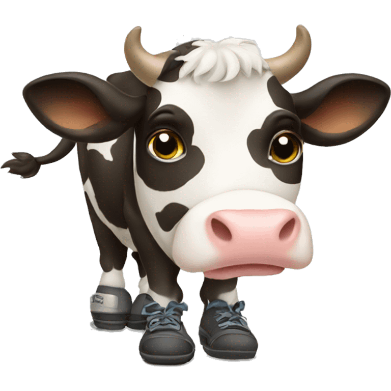 Cow wearing shoes  emoji