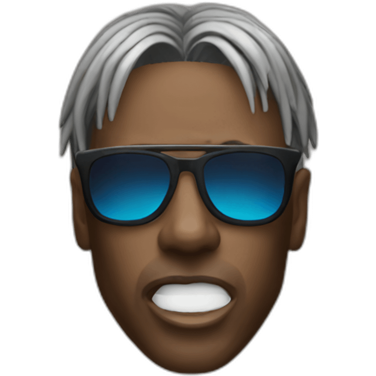 travis scott with sunglasses screaming emoji