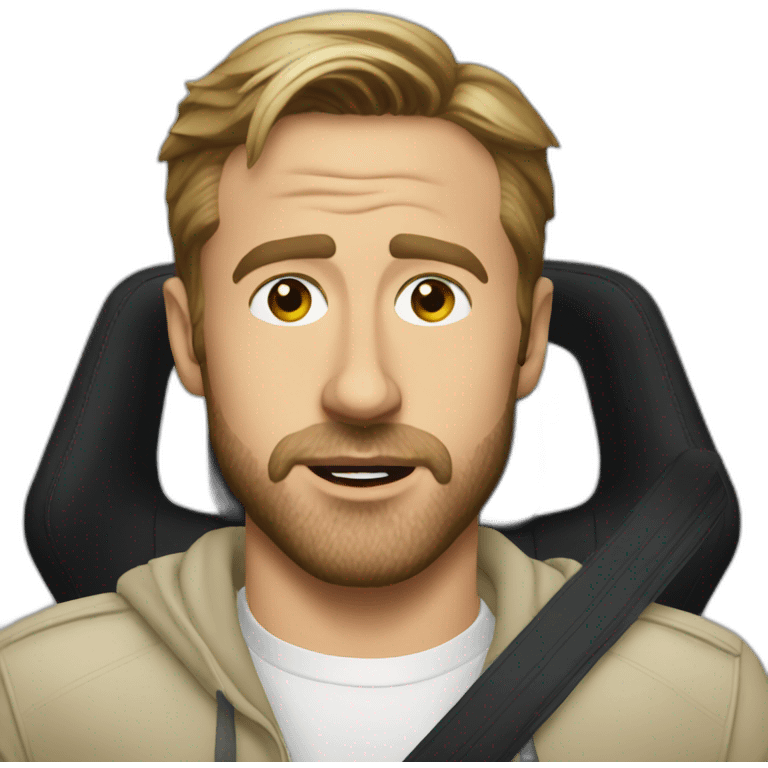 Ryan Gosling driving emoji