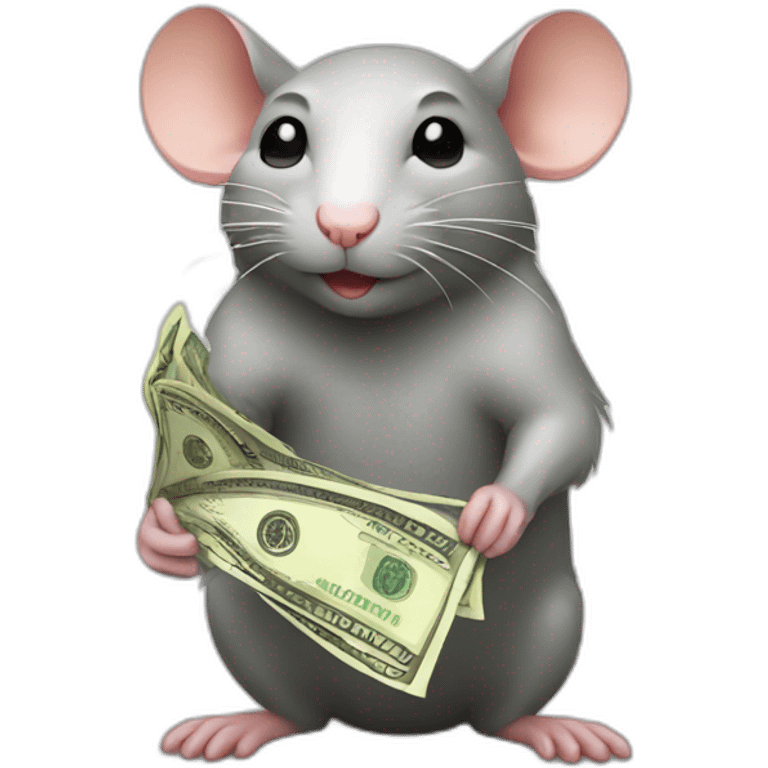 Rat with money emoji