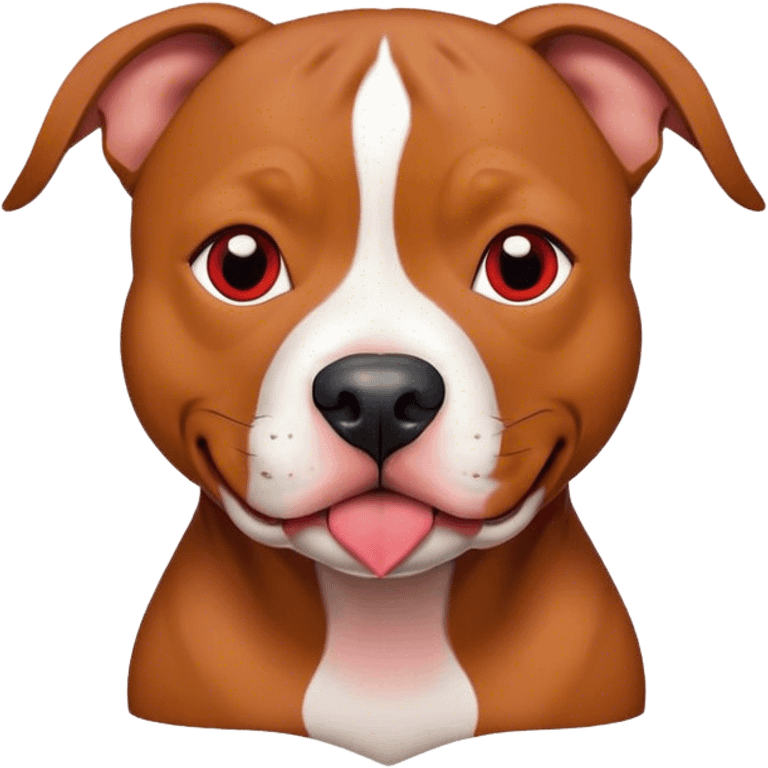 Brown red nose pitbull  emoji